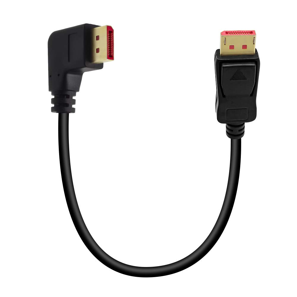ALYYDBG Right Angle Displayport 1.4 Cable, Male to Male Corner DP 1.4 Cable Support 8K/60Hz, 4K@144Hz for DP Interface. 6FT/1.8M