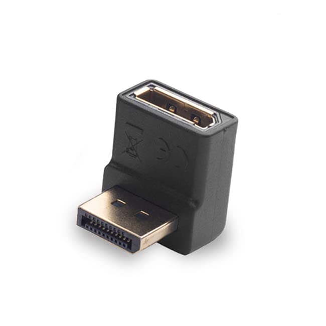 ALYYDBG Right Angle Displayport 1.4 Cable, Male to Male Corner DP 1.4 Cable Support 8K/60Hz, 4K@144Hz for DP Interface. 6FT/1.8M