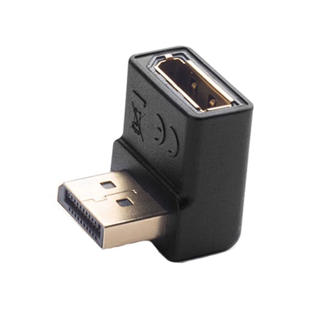 ALYYDBG Right Angle Displayport 1.4 Cable, Male to Male Corner DP 1.4 Cable Support 8K/60Hz, 4K@144Hz for DP Interface. 6FT/1.8M