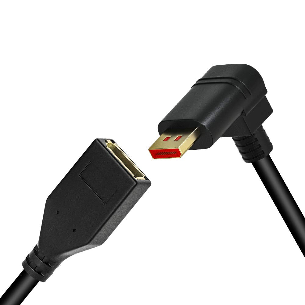ALYYDBG Right Angle Displayport 1.4 Cable, Male to Male Corner DP 1.4 Cable Support 8K/60Hz, 4K@144Hz for DP Interface. 6FT/1.8M