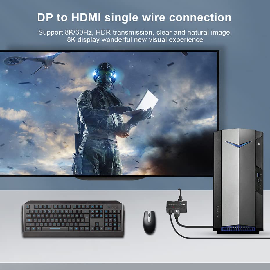  DP 1.4 to DP+HDMI