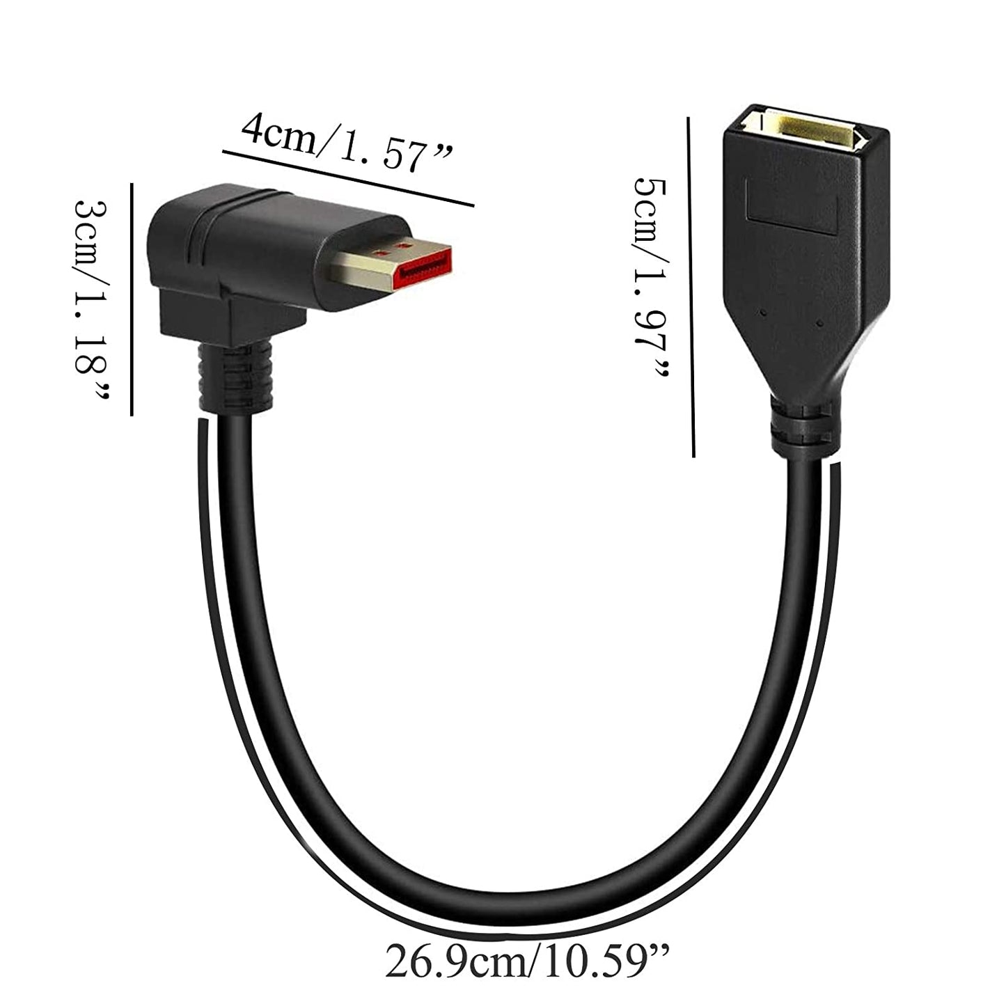 ALYYDBG Right Angle Displayport 1.4 Cable, Male to Male Corner DP 1.4 Cable Support 8K/60Hz, 4K@144Hz for DP Interface. 6FT/1.8M
