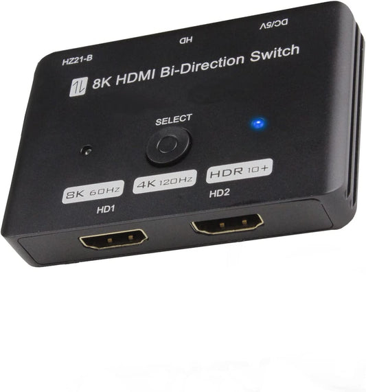 HDMI 2.1 Switch, ALYYDBG Bi-Directional 48Gbps HDMI 2.1 Switcher Supports 2in 1out or 1in 2out, 8K@60Hz 4K@120Hz 2K@144Hz & Fits for Xbox PS5/4 HDMI Projectors TV