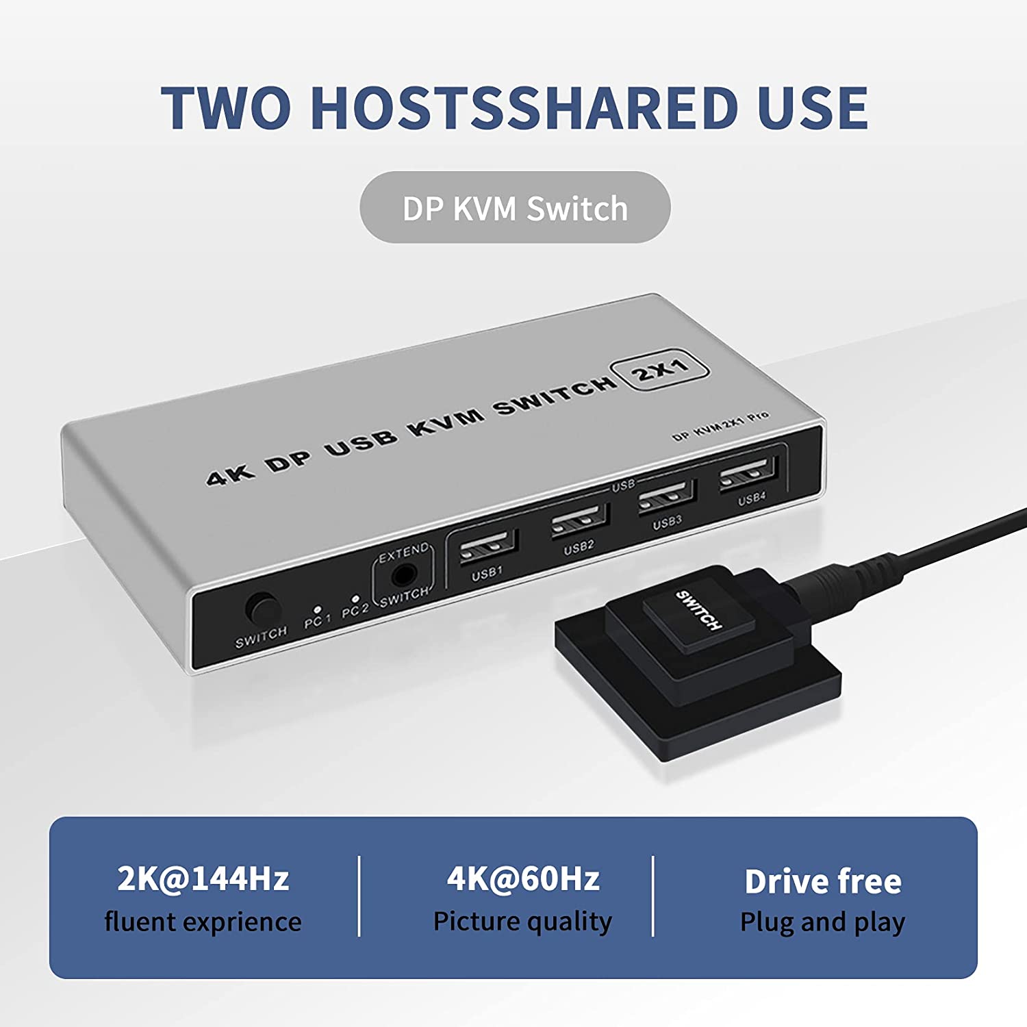 DP 1.2 KVM Switch