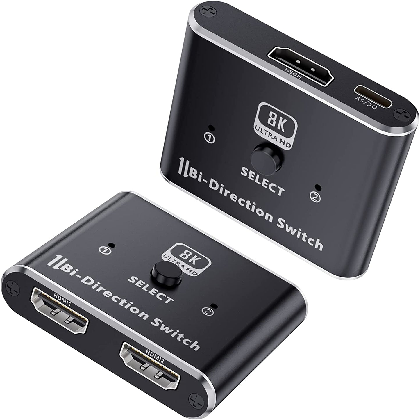 DP Plus HDMI KVM Switch for 2 Computers in 2 Monitors Out, ALYYDBG 4k@60hz Dual Monitor KVM Switch Support HDMI + DP in to HDMI + DP Out