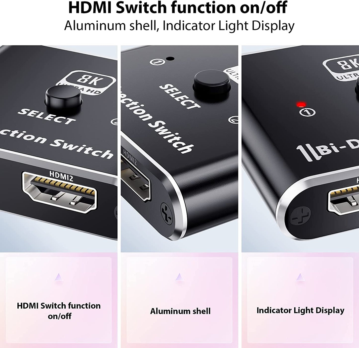 DP Plus HDMI KVM Switch for 2 Computers in 2 Monitors Out, ALYYDBG 4k@60hz Dual Monitor KVM Switch Support HDMI + DP in to HDMI + DP Out