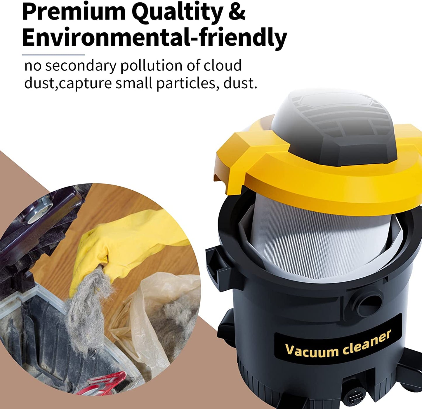 ALYYDBG for Shop Vac Bags 5-8 Gallon, Type E 90661 9066133, Type H 90671 9067133; VF2004, VHBS VDBS, High- Efficiency Disposable Vaccum Collection Filter Bags